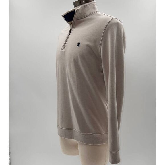 Izod Advantage Performance Beige Stretch 3/4 Zip Up Pull Over Sweater-L - Picture 11 of 11